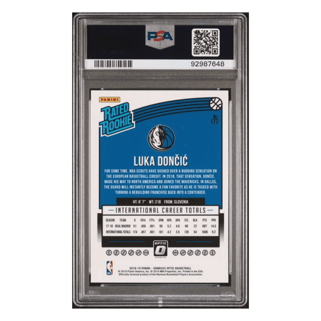 Luka Doncic PSA 9 2018 Panini Donruss Optic Card #177