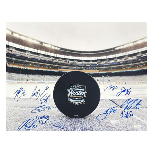 2022 Winter Classic St Louis Blues Multi Autographed 16x20 Photo - JSA COA