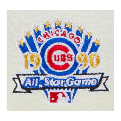 Chicago Cubs Retro 1990 All-Star Game Patch New Era Stone/Royal 59FIFTY Fitted Hat