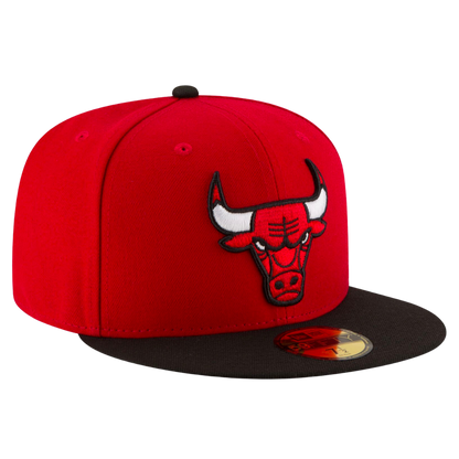 Chicago Bulls Official Team Color 2Tone New Era Red/ Black 59FIFTY Fitted Hat