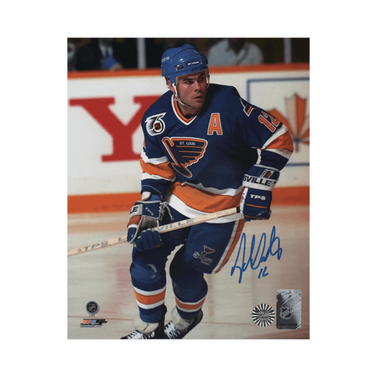 Adam Oates St Louis Blues Autographed Playmaker Photo - Fan Cave COA