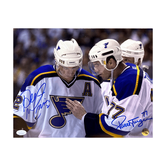 Al MacInnis Pierre Turgeon St Louis Blues Dual Autographed 11x14 Photo - JSA COA