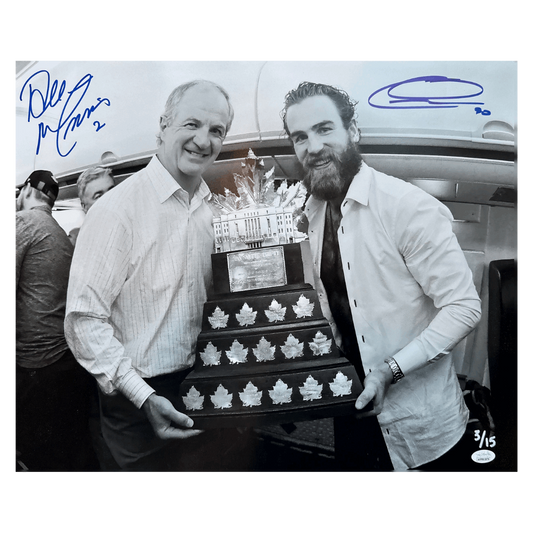 Al MacInnis Ryan O'Reilly St Louis Blues Dual Autographed Conn Smythe 16x20 #/15 Photo - JSA COA