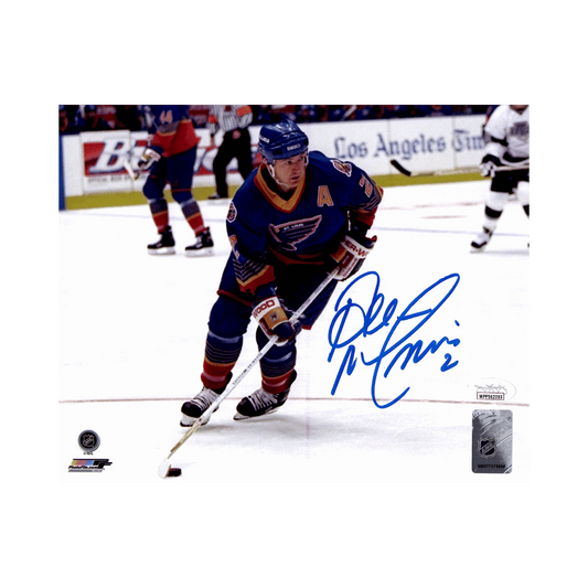 Al MacInnis St Louis Blues Autographed Crossover Photo - JSA COA