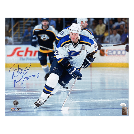 Al MacInnis St Louis Blues Autographed Skating 16x20 Photo - JSA COA