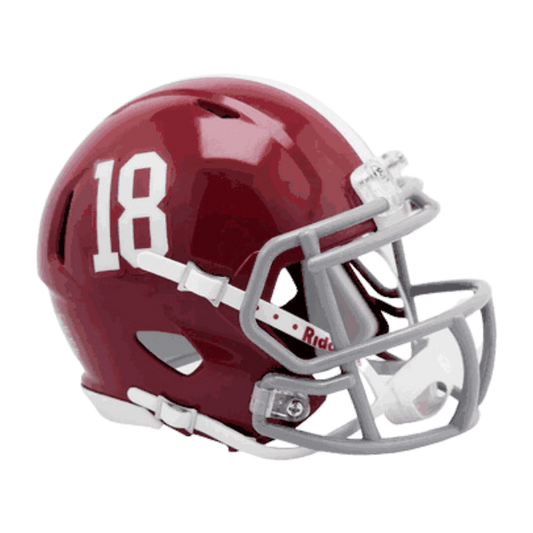 Alabama Crimson Tide #18 Speed Riddell Mini Football Helmet