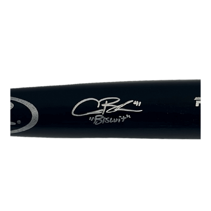 Alec Burleson St Louis Cardinals Autographed Black Big Stick Black Bat with "Biscuit" Inscription- JSA COA