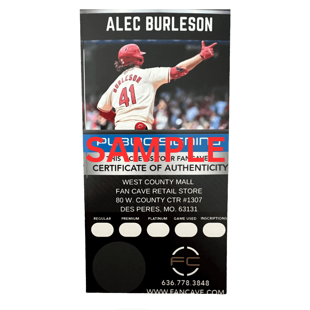 Alec Burleson St Louis Cardinals Autographed 16x20 Photo with "Go Cardinals" Inscription- Fan Cave COA