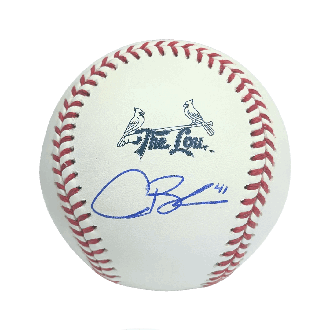 Alec Burleson Autographed Official 2024 St Louis Cardinals City Connect Baseball - JSA COA