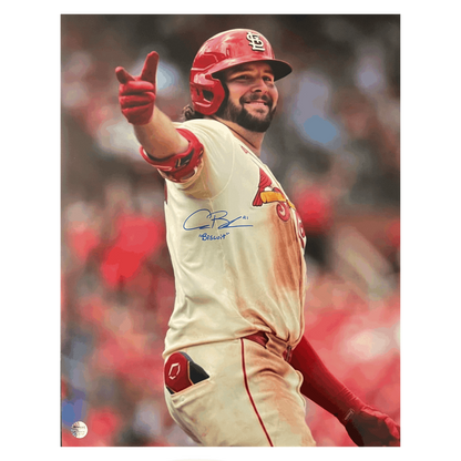 Alec Burleson St Louis Cardinals Autographed 16x20 Photo with "Biscuit" Inscription- Fan Cave COA