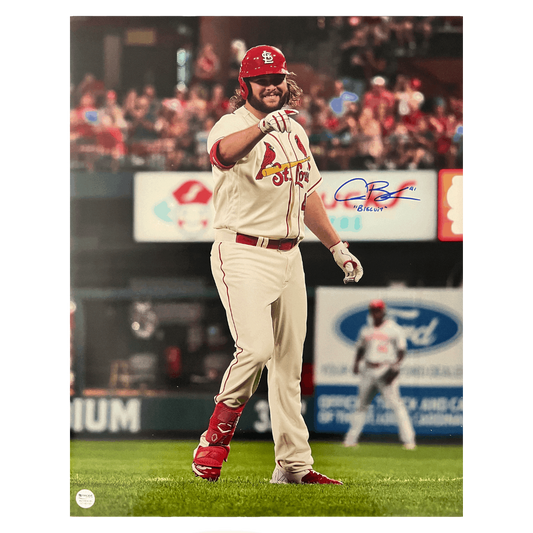 Alec Burleson St Louis Cardinals Autographed 16x20 Photo with "Biscuit" Inscription- Fan Cave COA