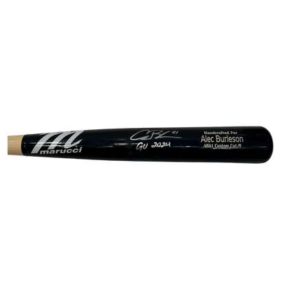 Alec Burleson St Louis Cardinals Autographed Game Used Marucci Bat w/ Inscription- JSA COA