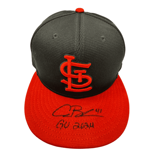 Alec Burleson St Louis Cardinals Autographed Game Used Two Tone STL Hat w/ Inscription - JSA COA