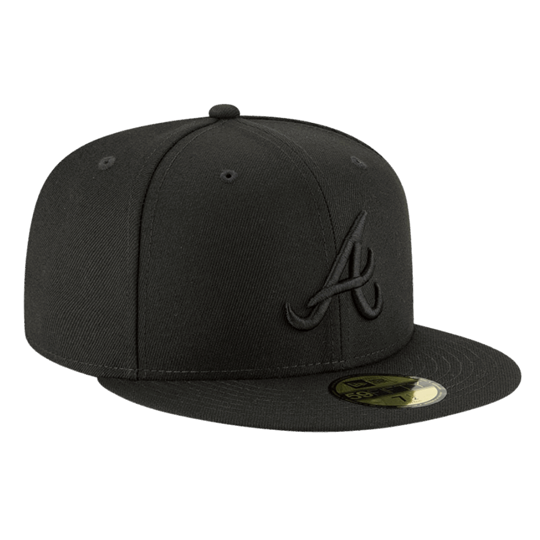 Atlanta Braves Black on Black New Era 59FIFTY Fitted Hat