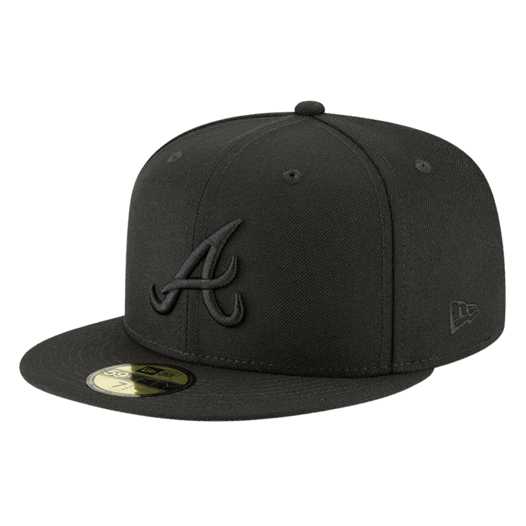 Atlanta Braves Black on Black New Era 59FIFTY Fitted Hat