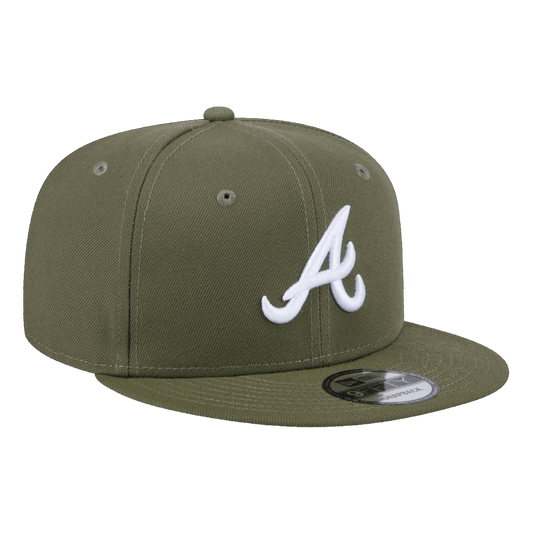 Atlanta Braves Color Pack New Era 9FIFTY Olive Green Adjustable Snapback Hat