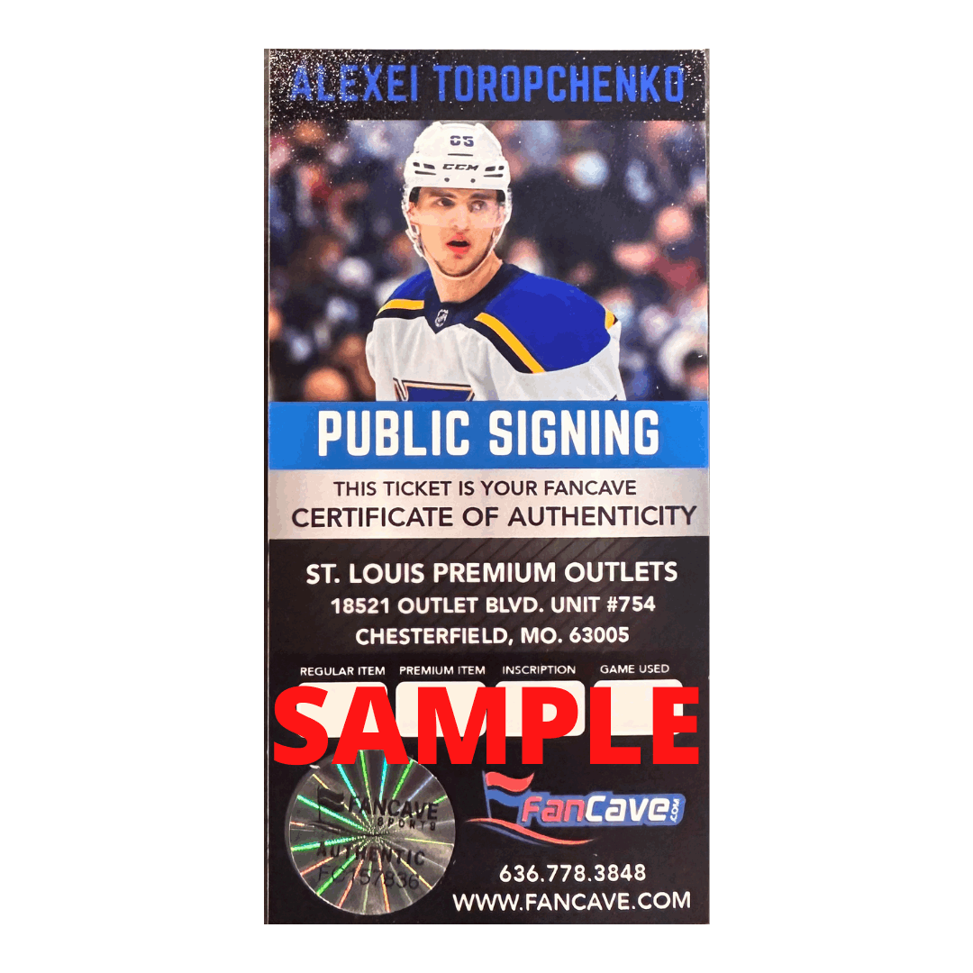 Alexei Toropchenko St Louis Blues Autographed Official Game Puck - Fan Cave COA