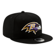 Baltimore Ravens Basic New Era Black 9FIFTY Adjustable Snapback Hat