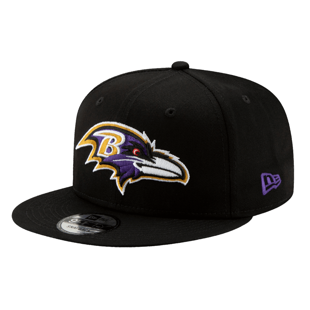 Baltimore Ravens Basic New Era Black 9FIFTY Adjustable Snapback Hat