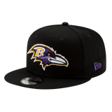 Baltimore Ravens Basic New Era Black 9FIFTY Adjustable Snapback Hat