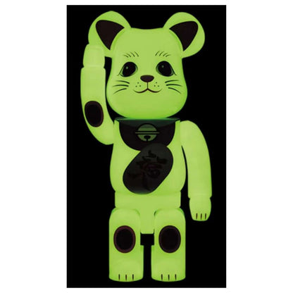 Bearbrick Maneki Neko Fukuiri Phosphorescent Glow 400%