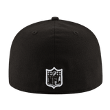 Tampa Bay Buccaneers Black & White Logo New Era 59FIFTY Fitted Hat