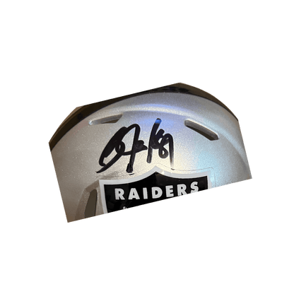 Bo Jackson Oakland Raiders Autographed Mini Speed Replica Helmet - Beckett COA