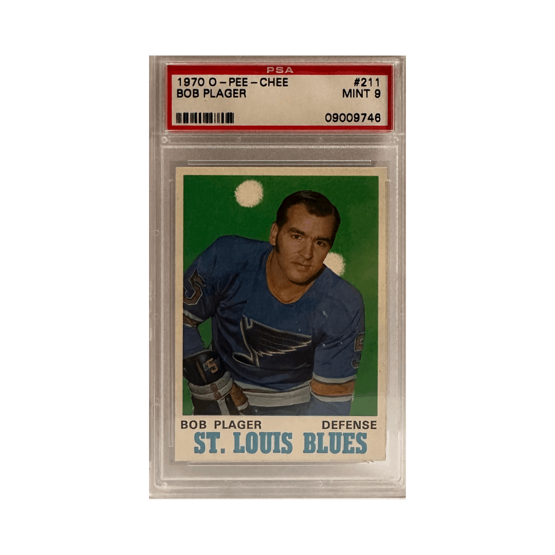 Bob Plager PSA 9 MINT 1970 O-Pee-Chee Card