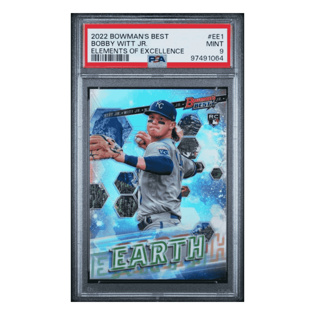 Bobby Witt Jr PSA 9 2022 Bowman's Best Elements of Excellence Card #EE1