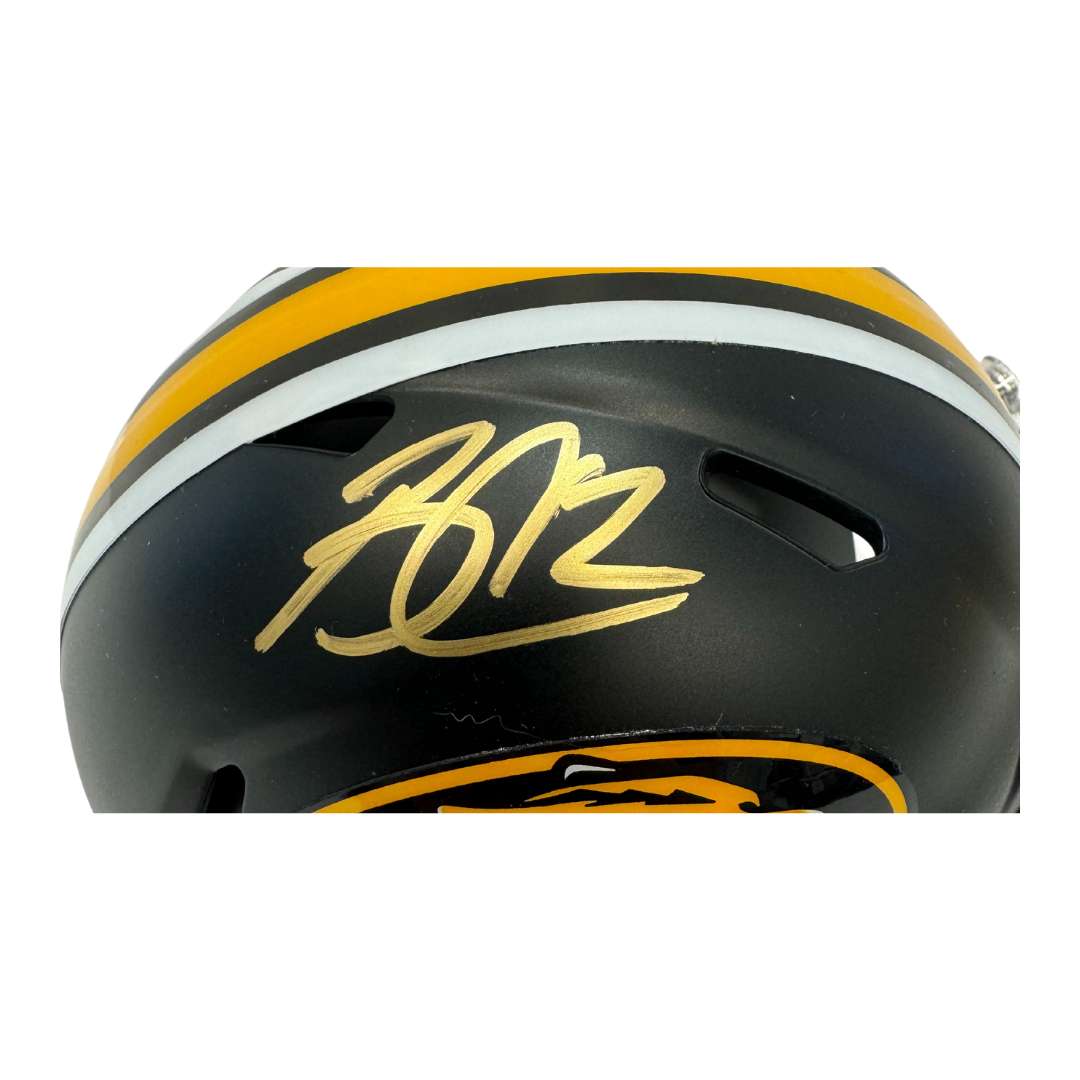 Brady Cook Missouri Tigers Autographed Mini Speed Helmet - JSA COA