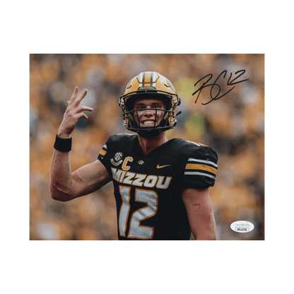 Brady Cook Missouri Tigers Autographed Smiling 8x10 Photo - JSA COA