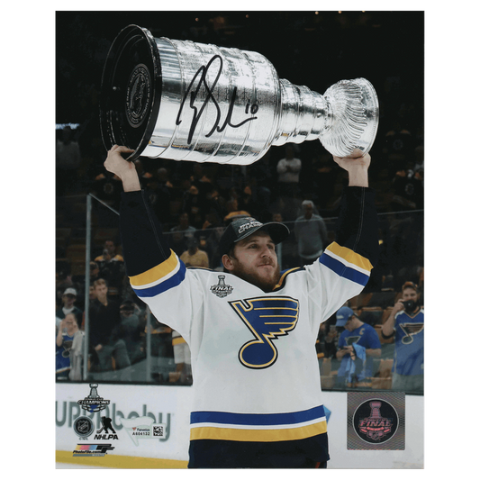 Brayden Schenn St Louis Blues Black Autographed Stanley Cup Photo - Fanatics COA