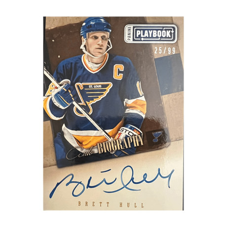 Brett Hull 2013-2014 Panini Playbook Autographed 25/99