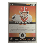 Brock Bowers 2024 Score Hot Rookies Showcase Blue Artist Proof #D 5/35 Rookie RC Card #10