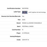 C.J. Stroud PSA 10 2023 Panini Illusions Funkadelic Rookie RC Card #14