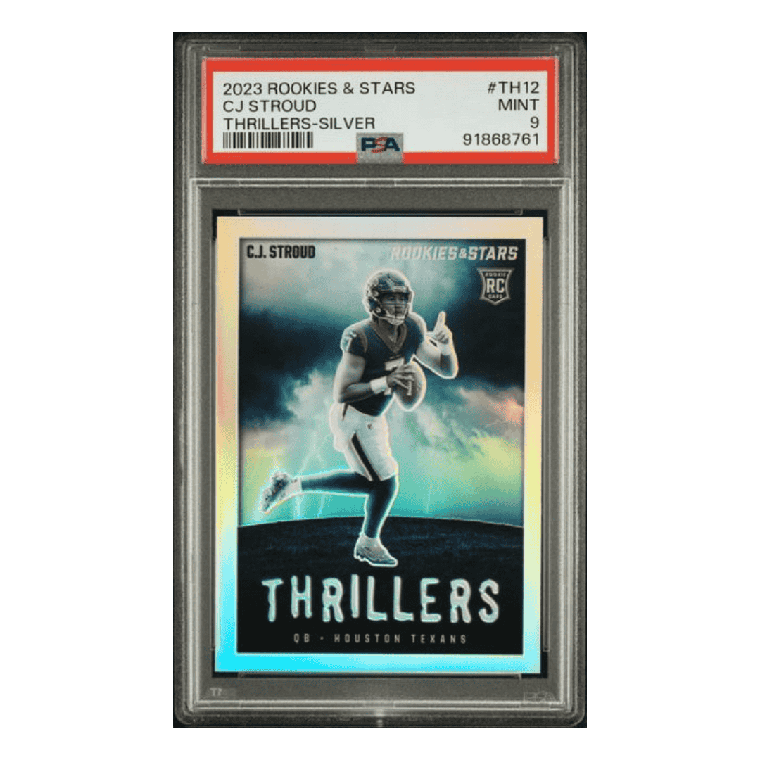 C.J. Stroud PSA 9 2023 Panini Rookies Stars Thrillers - Silver Rookie RC Card #TH12