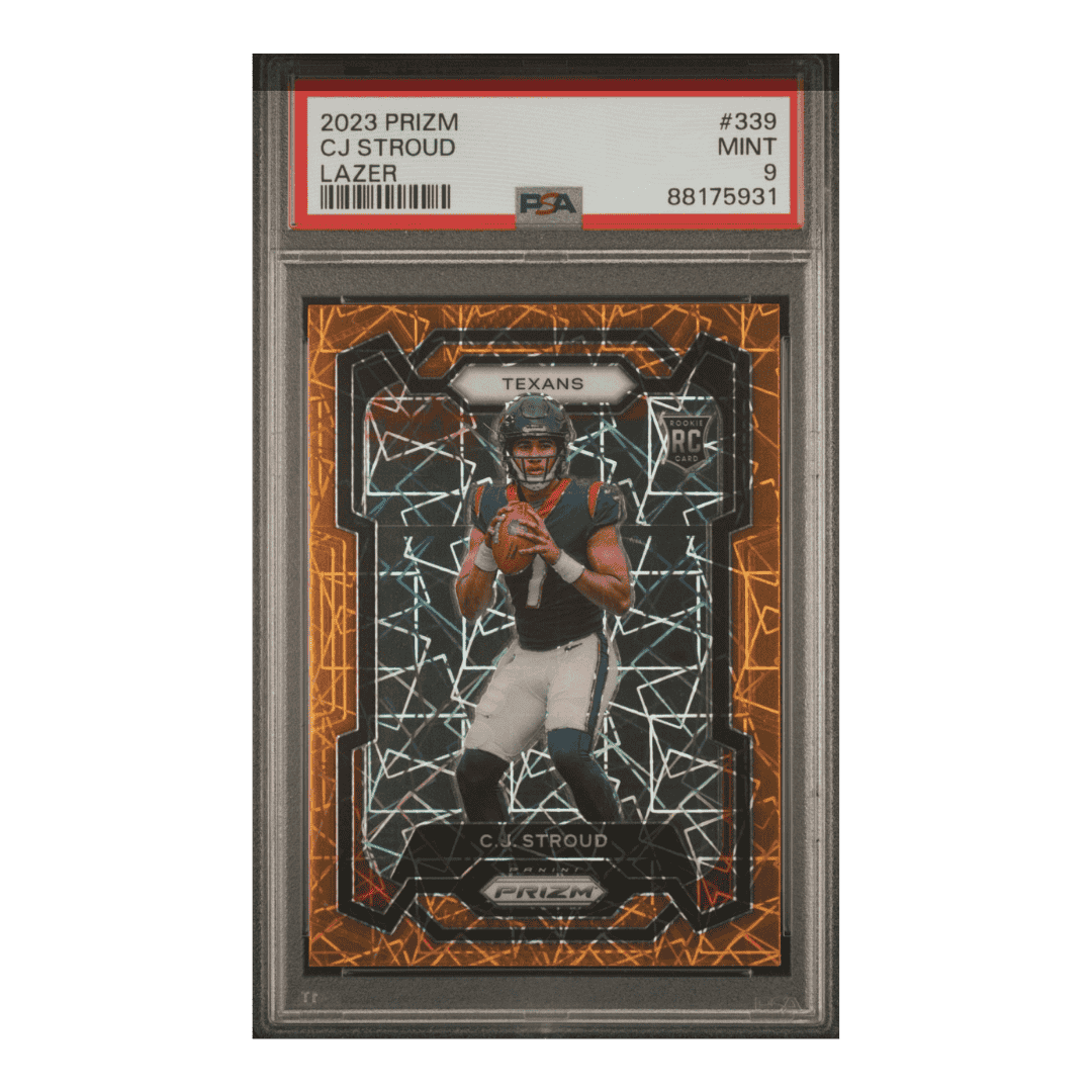 C.J. Stroud PSA 9 2023 Panini Prizm Lazer Rookie RC Card #339