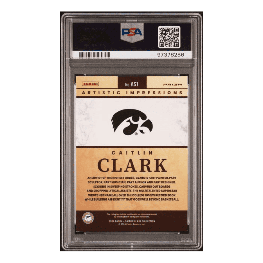 Caitlin Clark PSA 8 2024 Panini Caitlin Clark Collection Artistic Selection Card #AS1