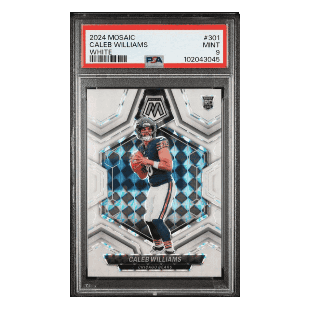 Caleb Williams PSA 9 2024 Panini Mosaic White Rookie RC #D/25 Card #301