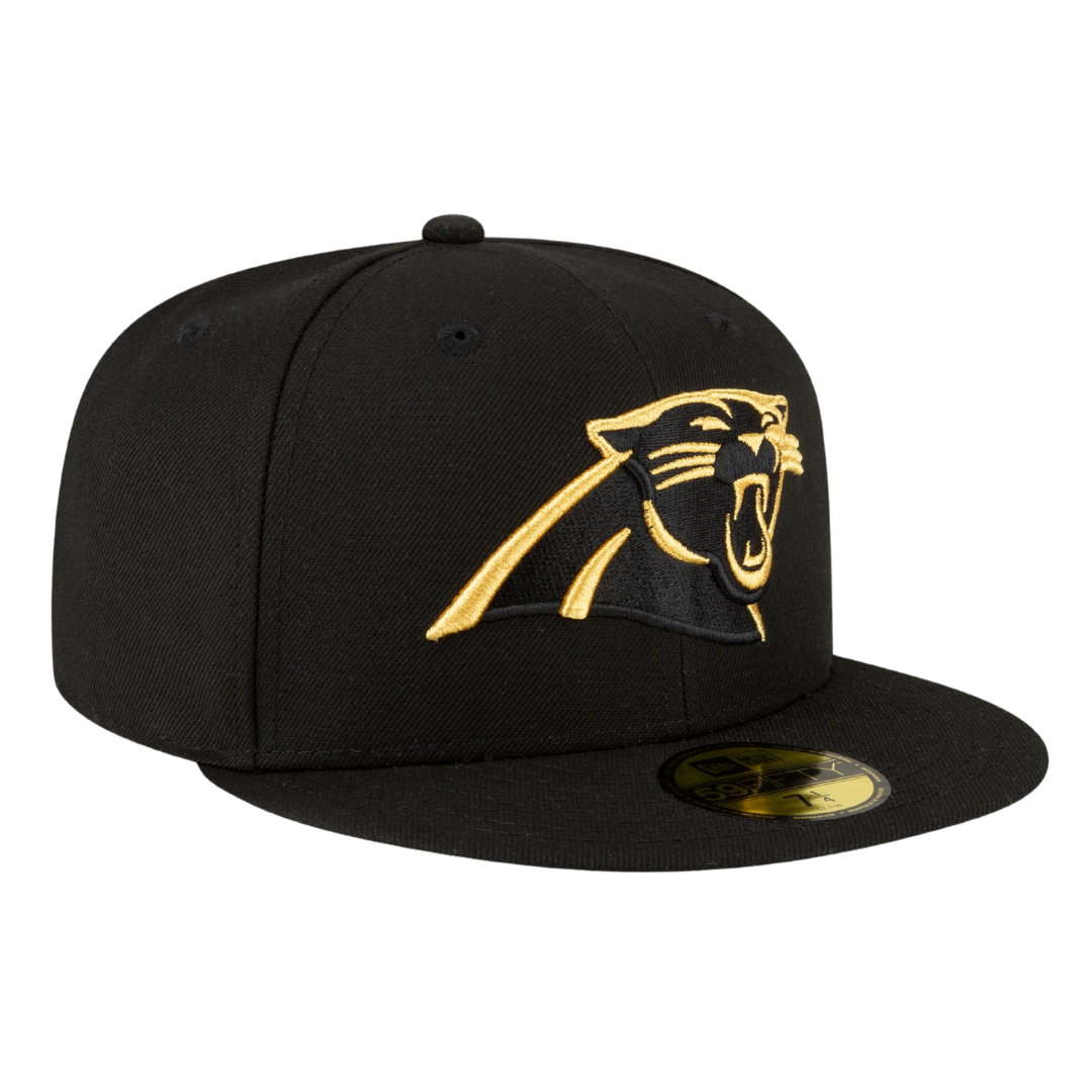 Carolina Panthers Gold Metallic Logo New Era 59FIFTY Fitted Hat