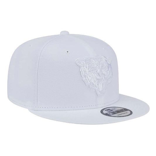 Chicago Bears White On White New Era 9FIFTY Adjustable Snapback Hat