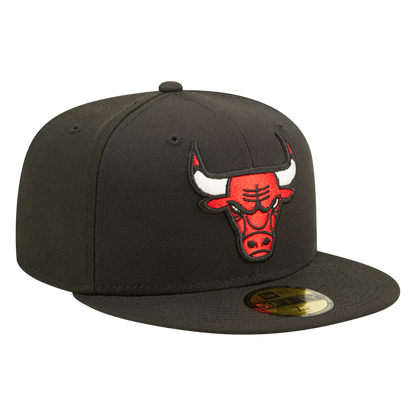 Chicago Bulls Official Team Color Black New Era 59FIFTY Fitted Hat