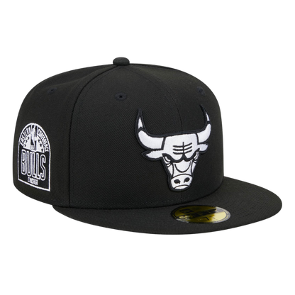 Chicago Bulls Eastern Conference Side Patch New Era Black & White Logo 59FIFTY Fitted Hat