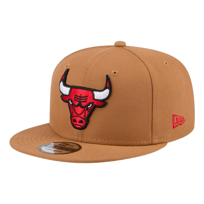 Chicago Bulls Official Team Color New Era Tan Color Pack 9FIFTY Adjustable Snapback Hat with Side Patch