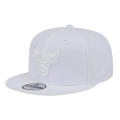 Chicago Bulls White On White New Era 9FIFTY Adjustable Snapback Hat