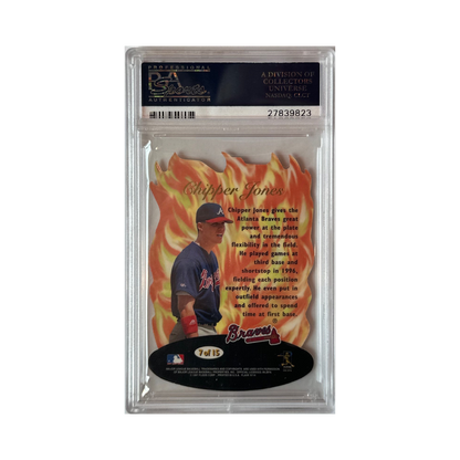 Chipper Jones PSA 10 1997 Flair Showcase Hot Gloves Baseball Die Cut Card - POP 4!