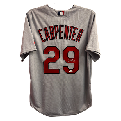 Chris Carpenter St Louis Cardinals Autographed Majestic Cool Base Away Jersey - JSA COA