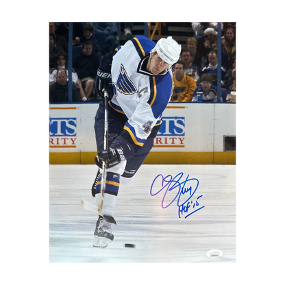 Chris Pronger St Louis Blues Autographed 11x14 Photo w/ "HOF '15" Inscription - JSA COA