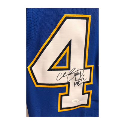 Chris Pronger St Louis Blues Autographed Adidas Home Jersey with Inscription - JSA COA