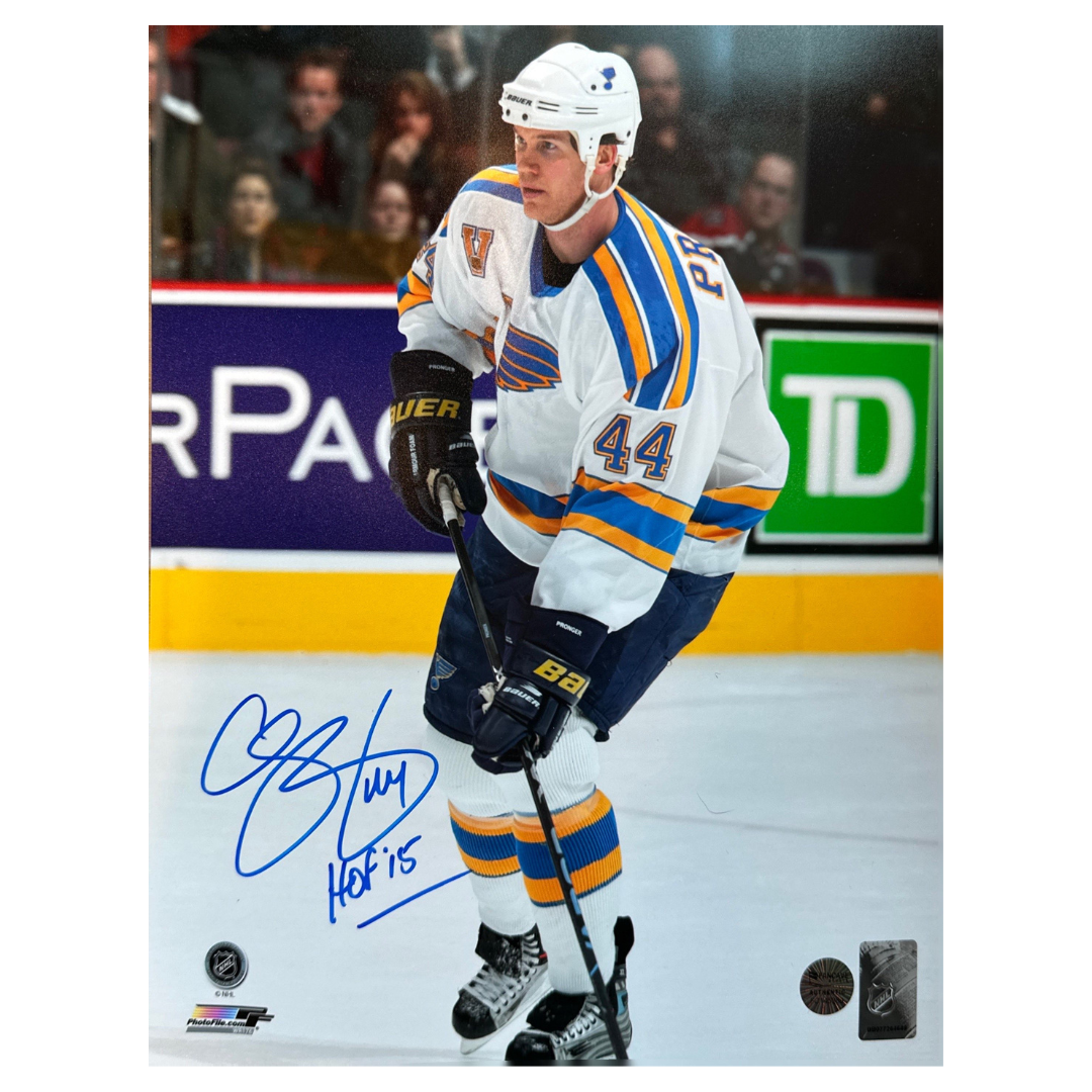 Chris Pronger St Louis Blues Autographed Photo w/ "HOF '15" Inscription - Fan Cave COA